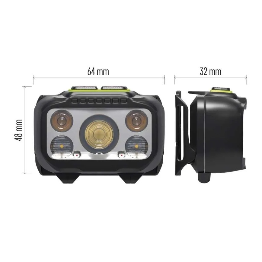 Linterna frontal recargable LED regulable / 3xAAA / 1000 mAh 3,7V