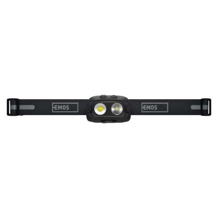 Linterna frontal recargable LED/USB 1200 mAh