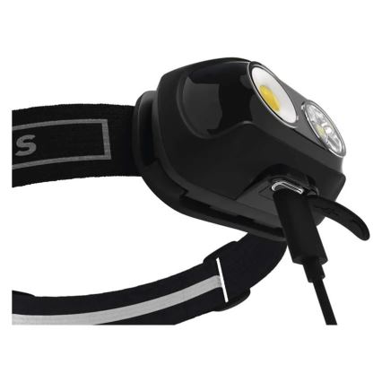 Linterna frontal recargable LED/USB 1200 mAh
