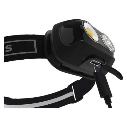 Linterna frontal recargable LED/USB 1200 mAh