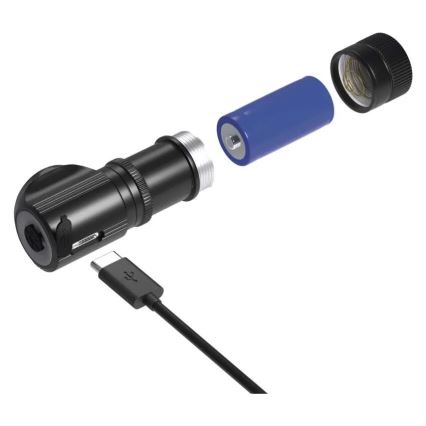 Linterna frontal recargable regulable LED/800 mAh 3,7V