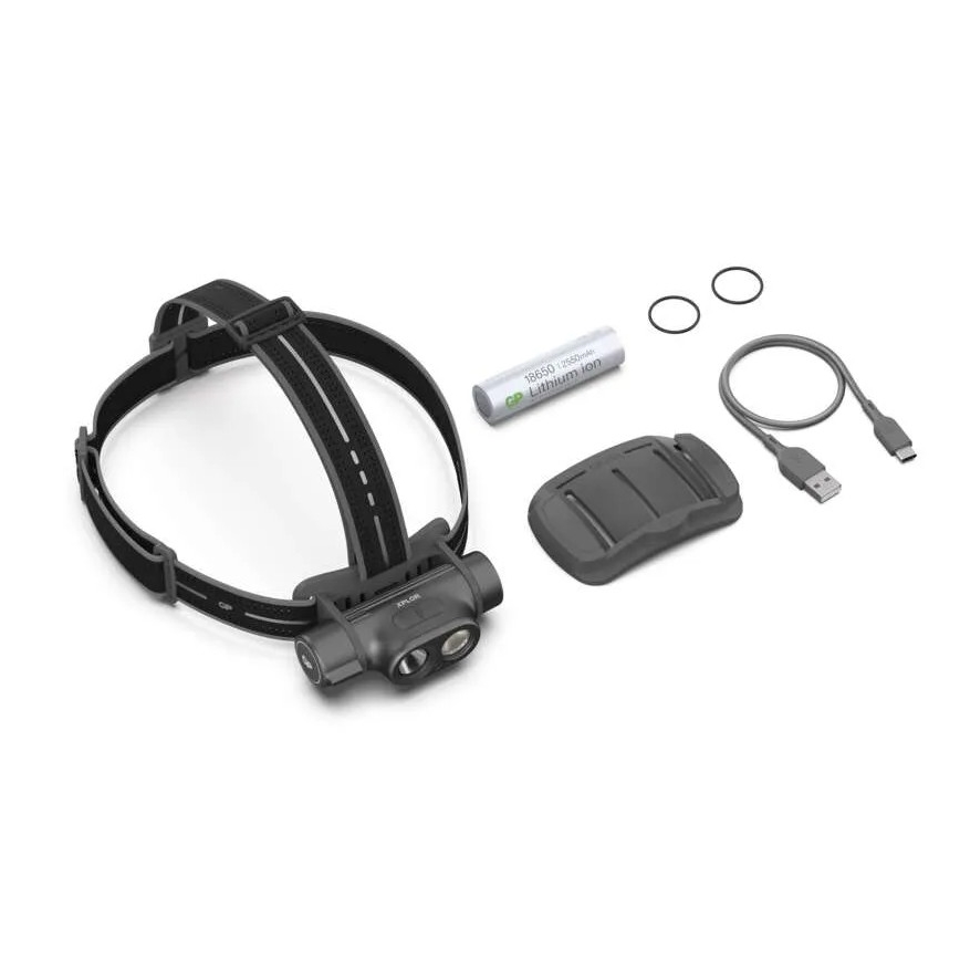 Linterna frontal recargable y regulable LED GP XPLOR PHR19 LED/1x18650/5V IPX8