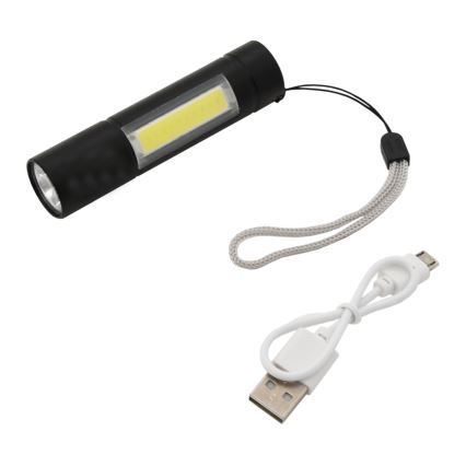 Linterna LED recargable LED/400mAh negro