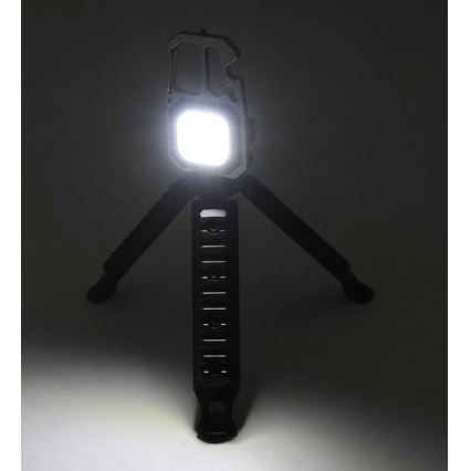 Linterna multifuncional recargable LED con soporte LED/USB-C 400 mAh