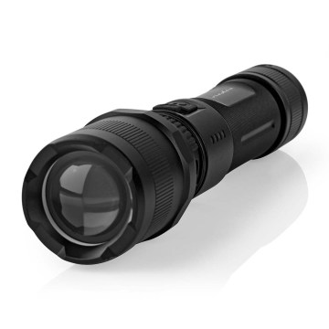 Linterna LED recargable regulable de aluminio LED/10W/5V 2200 mAh IPX4 negra