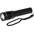 Linterna recargable de aluminio LED/3W/2000 mAh IPX4 negra
