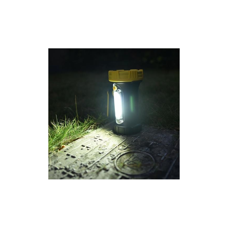 Linterna recargable LED LED/5W/4000mAh + LED/3W