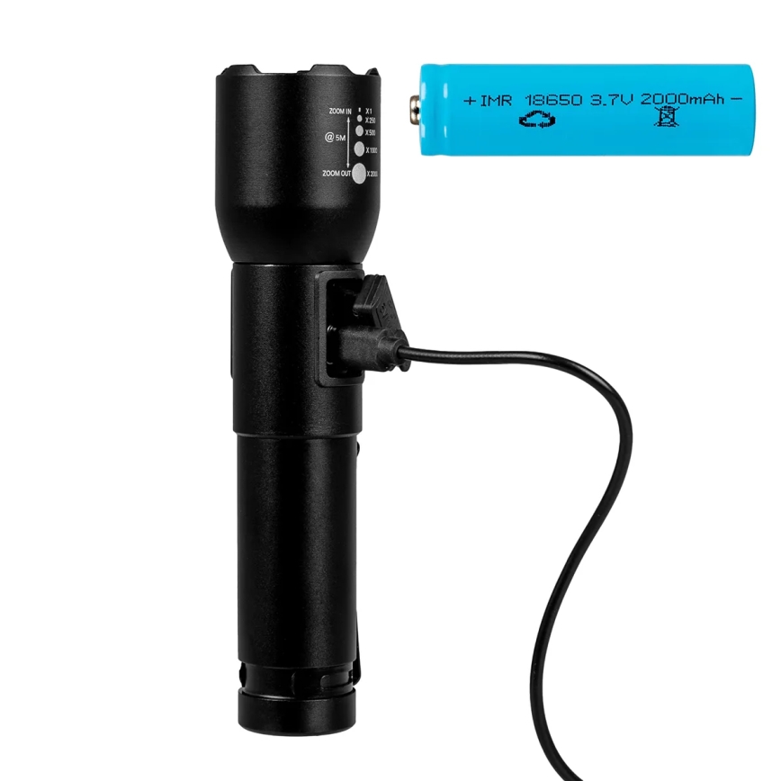 Linterna recargable LED regulable LED/20W/5V IPX4 800 lm 2000 mAh