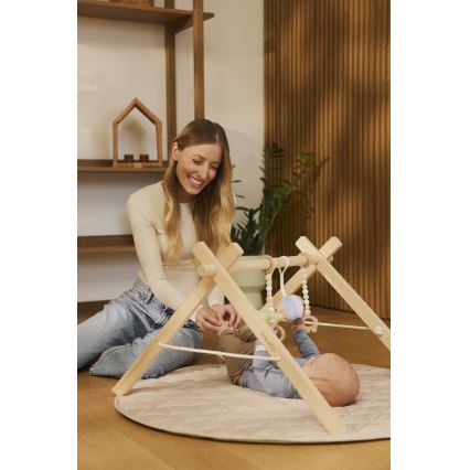 Lionelo - Alfombra de juego infantil con arco de madera ANIS