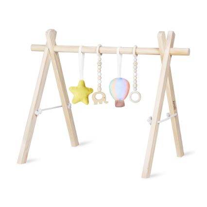Lionelo - Alfombra de juego infantil con arco de madera ANIS
