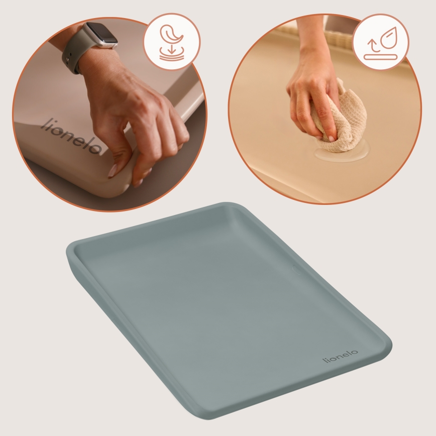 Lionelo - Almohadilla para cambiar pañales MEGS 49x70 cm Gris paloma