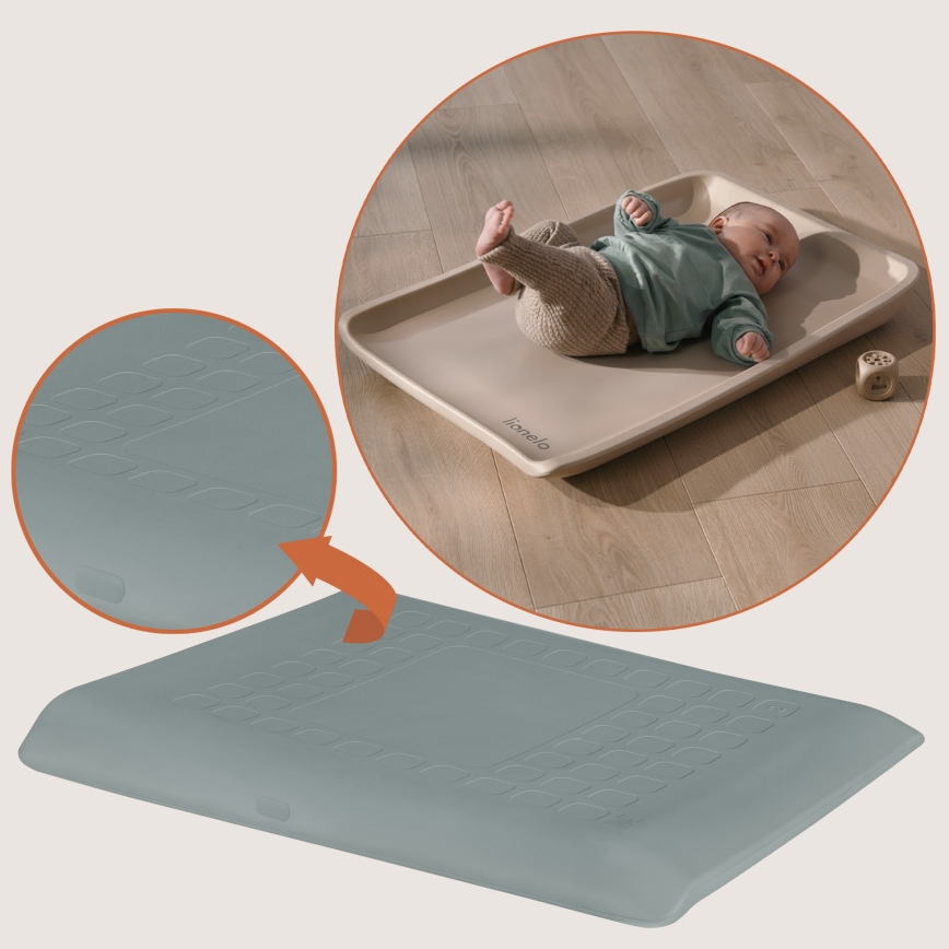 Lionelo - Almohadilla para cambiar pañales MEGS 49x70 cm Gris paloma