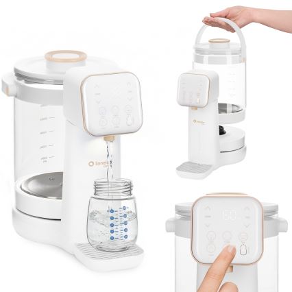 Lionelo - Aparato para preparar leche infantil BABYPRESTO 2.0 1200W/230V Blanco
