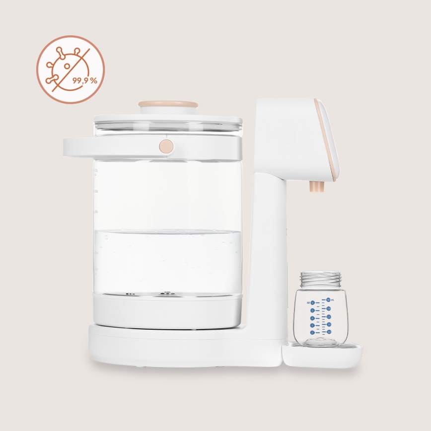 Lionelo - Aparato para preparar leche infantil BABYPRESTO 2.0 1200W/230V Blanco