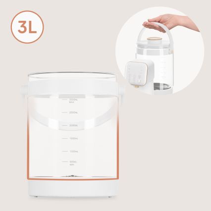 Lionelo - Aparato para preparar leche infantil BABYPRESTO 2.0 1200W/230V Blanco