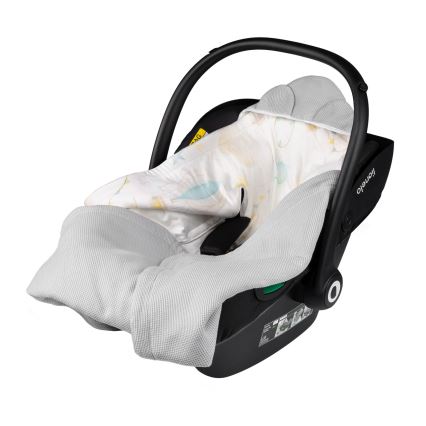 Lionelo - Arrullo para silla de coche TRAVEL SWADDLE 90x90 cm Gris Baloon