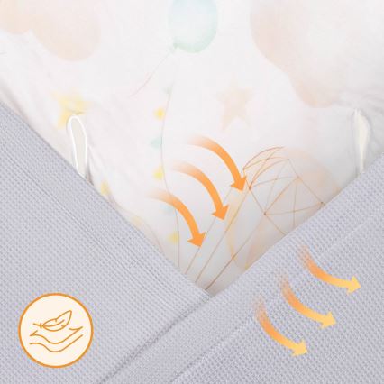 Lionelo - Arrullo para silla de coche TRAVEL SWADDLE 90x90 cm Gris Baloon