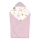 Lionelo - Arrullo para silla de coche TRAVEL SWADDLE 90x90 cm Rosa con flores