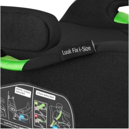 Lionelo - Asiento elevador para coche LUUK FIX i-Size 125-150 cm negro