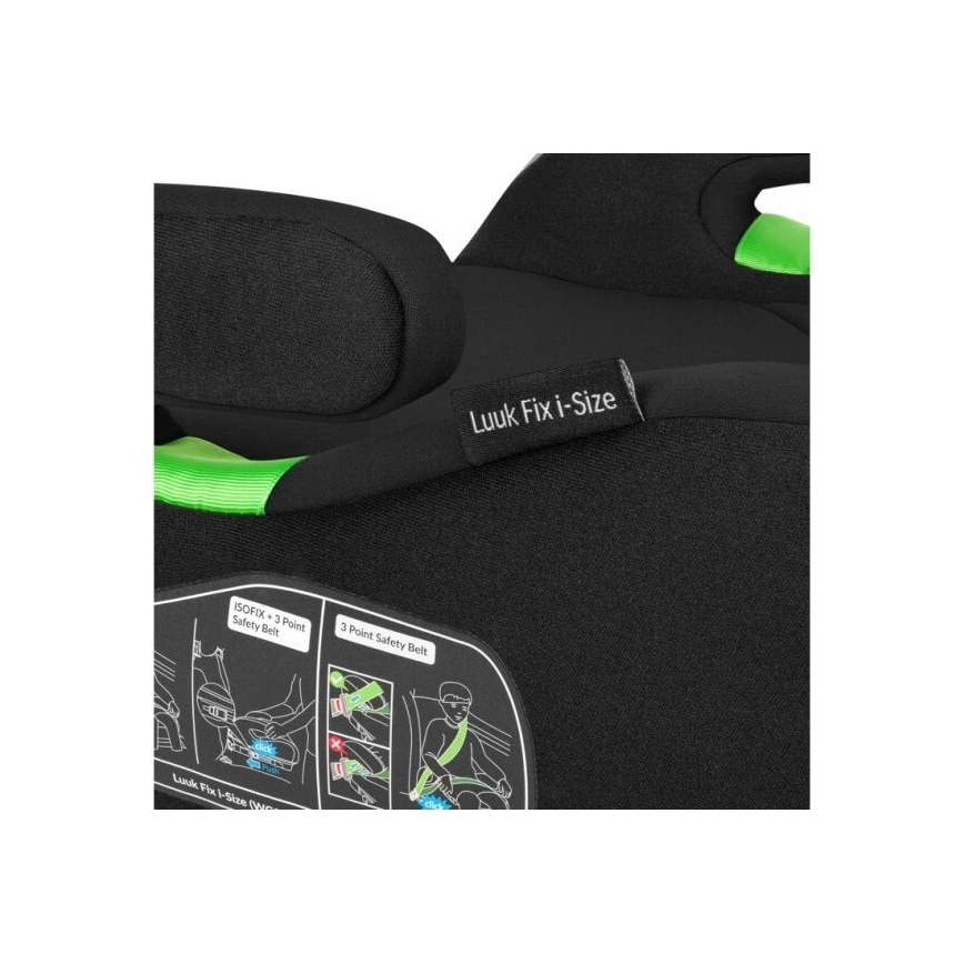 Lionelo - Asiento elevador para coche LUUK FIX i-Size 125-150 cm negro