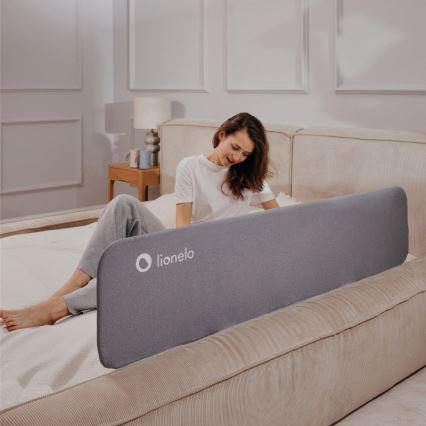 Lionelo - Barrera de seguridad para cama LORA XL gris oscuro