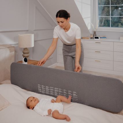Lionelo - Barrera de seguridad para cama LORA XL gris oscuro