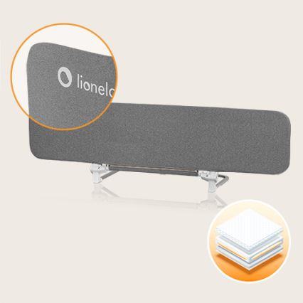 Lionelo - Barrera de seguridad para cama LORA XL gris oscuro