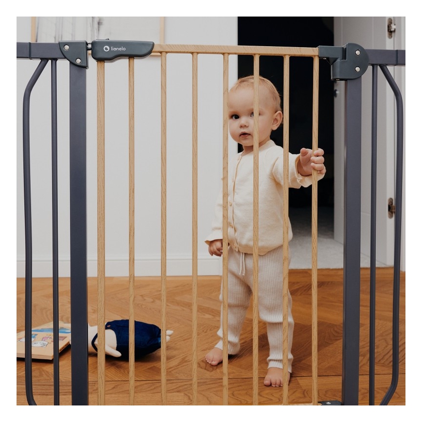 Lionelo - Barrera de seguridad TRUUS SLIM negra/marrón