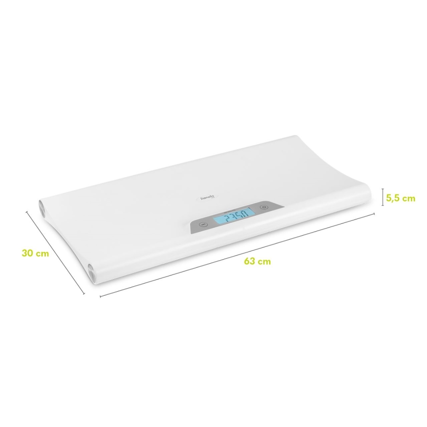 Lionelo - Báscula para bebés BABYBALANCE 3xAAA