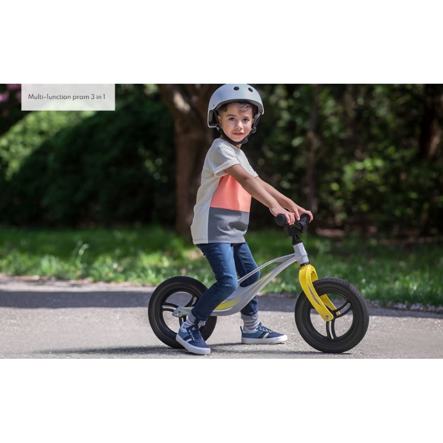 Lionelo - Bicicleta de equilibrio BART TOUR gris/amarillo