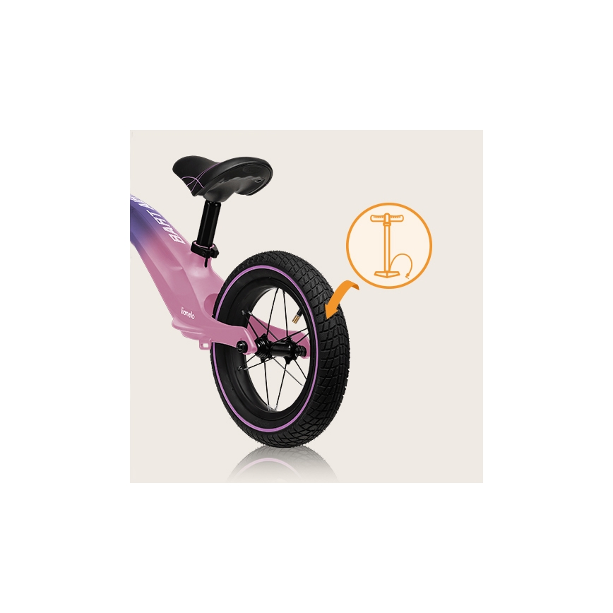 Lionelo - Bicicleta sin pedales BART AIR morado/rosa