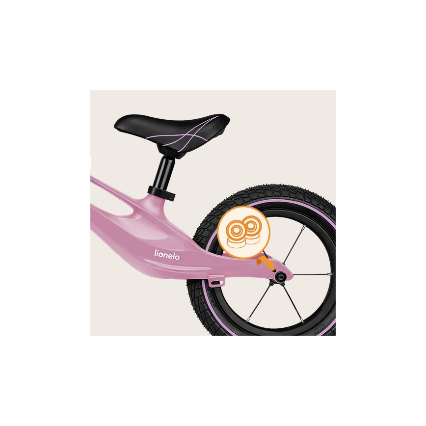 Lionelo - Bicicleta sin pedales BART AIR morado/rosa