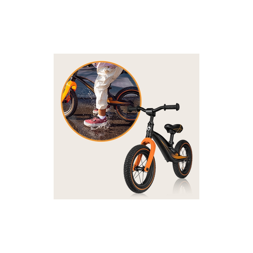 Lionelo - Bicicleta sin pedales BART AIR negro/naranja