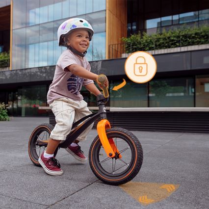 Lionelo - Bicicleta sin pedales BART AIR negro/naranja