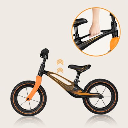 Lionelo - Bicicleta sin pedales BART AIR negro/naranja