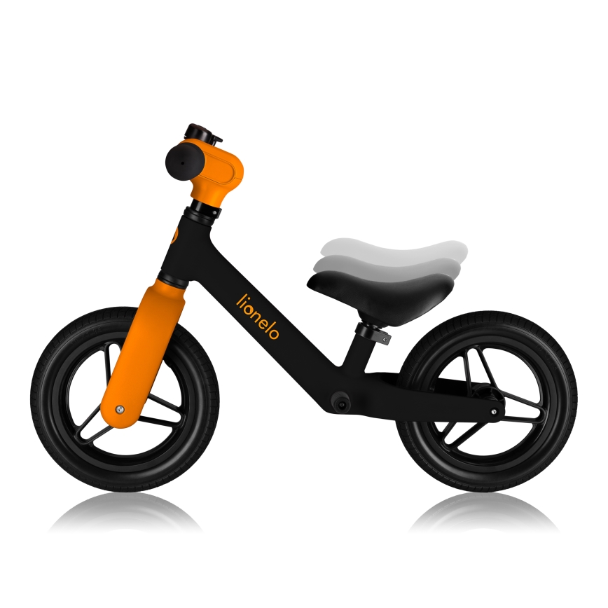 Lionelo - Bicicleta sin pedales TONI negro y naranja