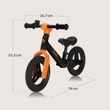 Lionelo - Bicicleta sin pedales TONI negro y naranja