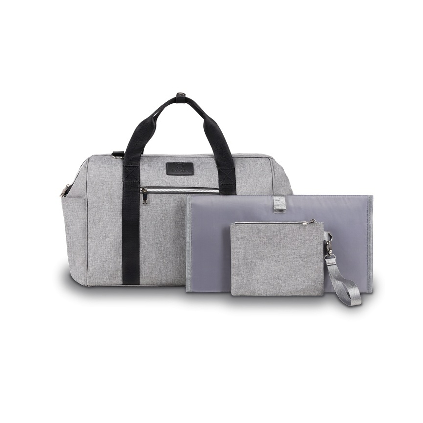 Lionelo - Bolsa de pañales para cochecito IDA Grey Concrete