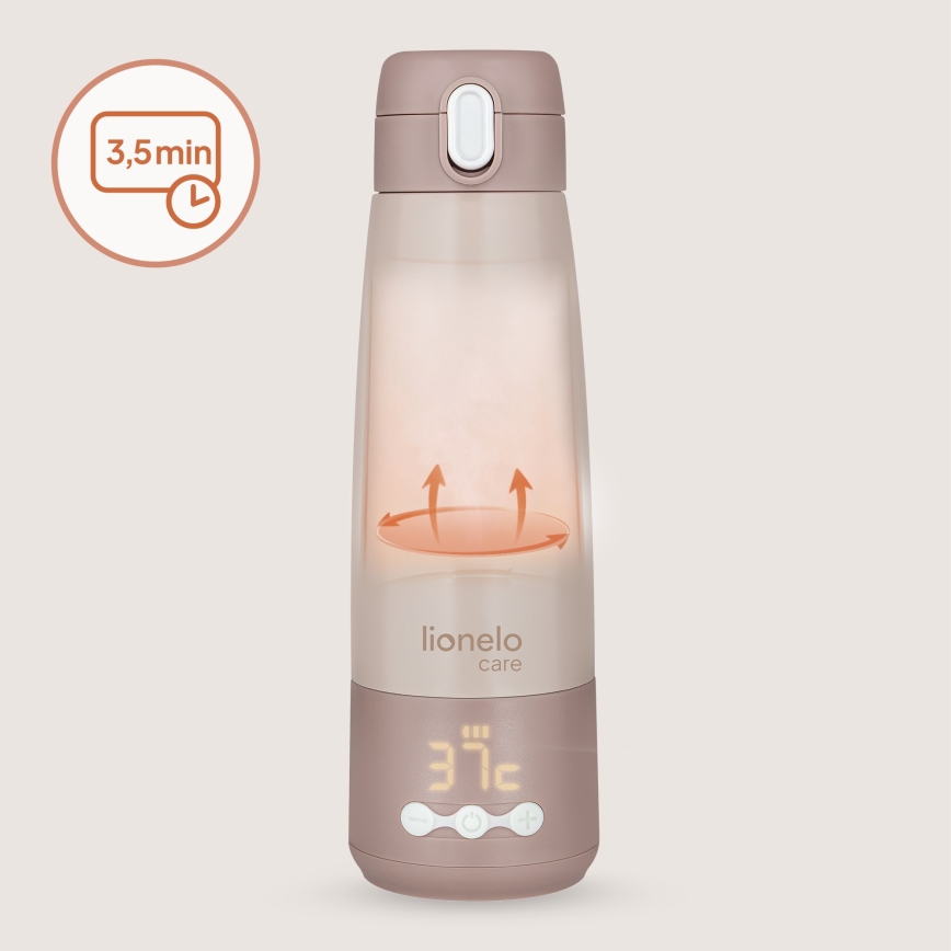 Lionelo - Calentador de biberones recargable THERMUP 55W/5V