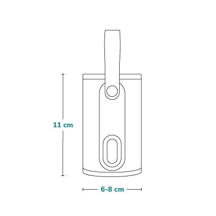 Lionelo - Calentador de biberones recargable THERMUP GO 18W/5V Gris plateado