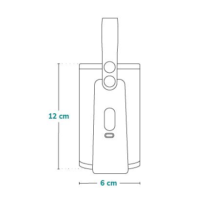 Lionelo - Calentador de biberones recargable THERMUP GO PLUS 10W/5V azul/gris