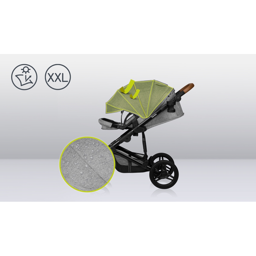 Lionelo - Cochecito combinable 2 en 1 MARI TOUR Gris Piedra