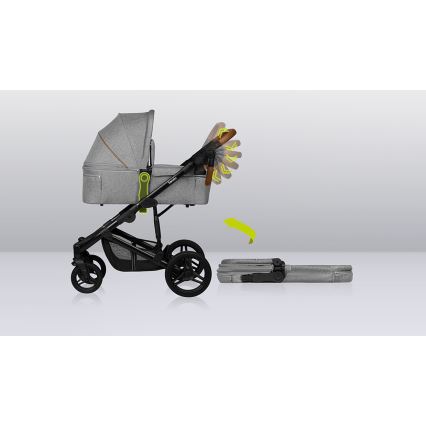 Lionelo - Cochecito combinable 2 en 1 MARI TOUR Gris Piedra