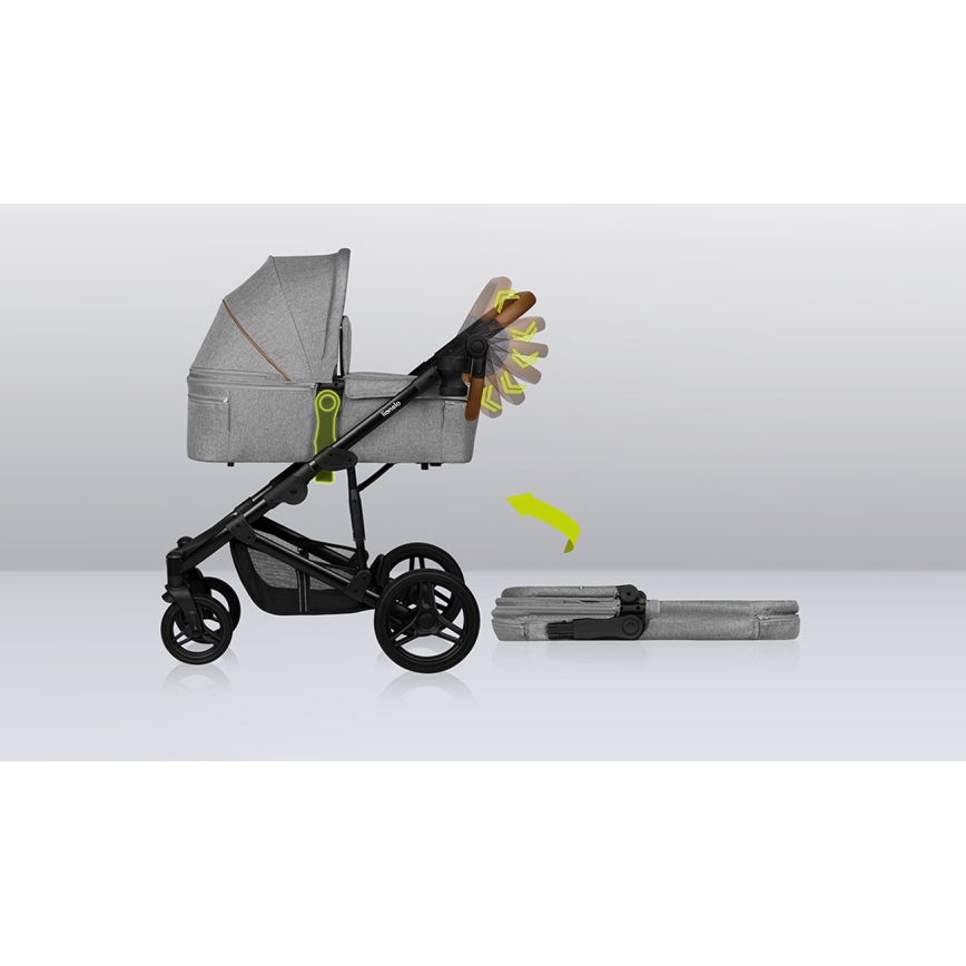 Lionelo - Cochecito combinable 2 en 1 MARI TOUR Gris Piedra