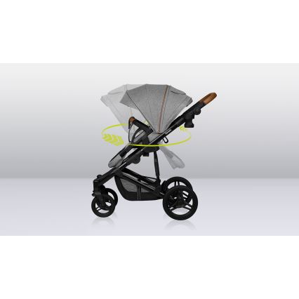 Lionelo - Cochecito combinable 2 en 1 MARI TOUR Gris Piedra