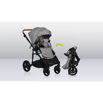Lionelo - Cochecito combinable 2 en 1 MARI TOUR Gris Piedra