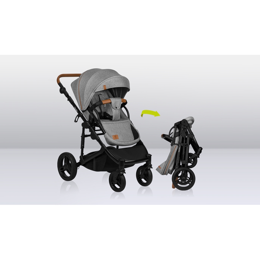 Lionelo - Cochecito combinable 2 en 1 MARI TOUR Gris Piedra
