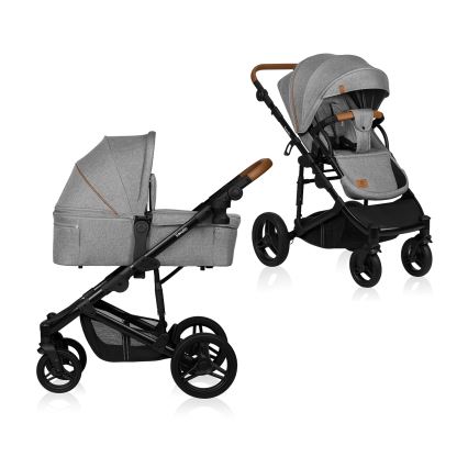 Lionelo - Cochecito combinable 2 en 1 MARI TOUR Gris Piedra