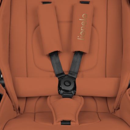 Lionelo - Cochecito combinable 2 en 1 MIKA PLUS Marrón Óxido