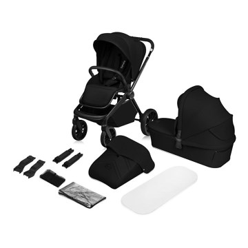 Lionelo - Cochecito combinable 2 en 1 MIKA PLUS Negro Ónix